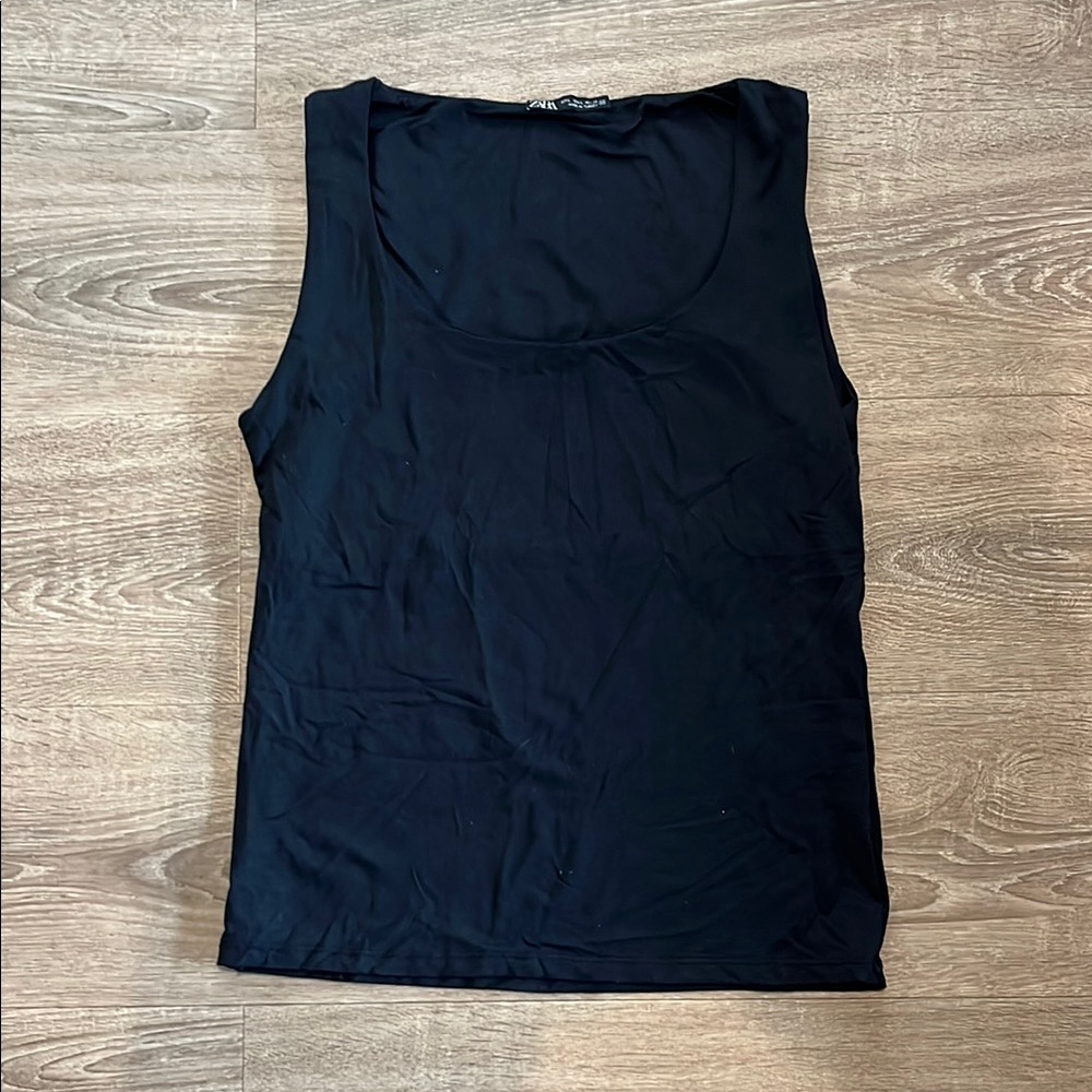 ZARA Black Sleeveless Top Sz L